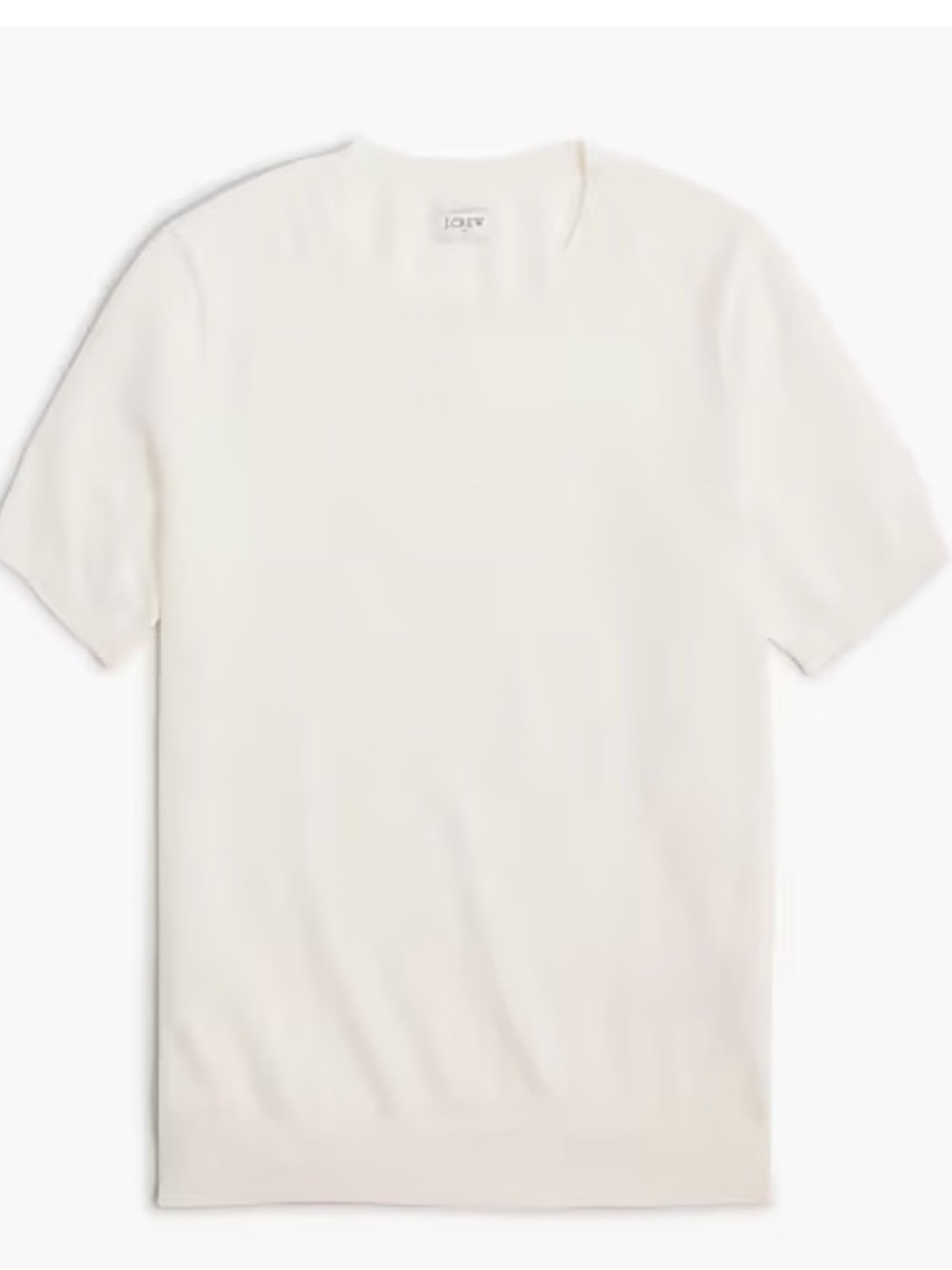 J. Crew Factory Ivory Short-Sleeve Crewneck Sweater